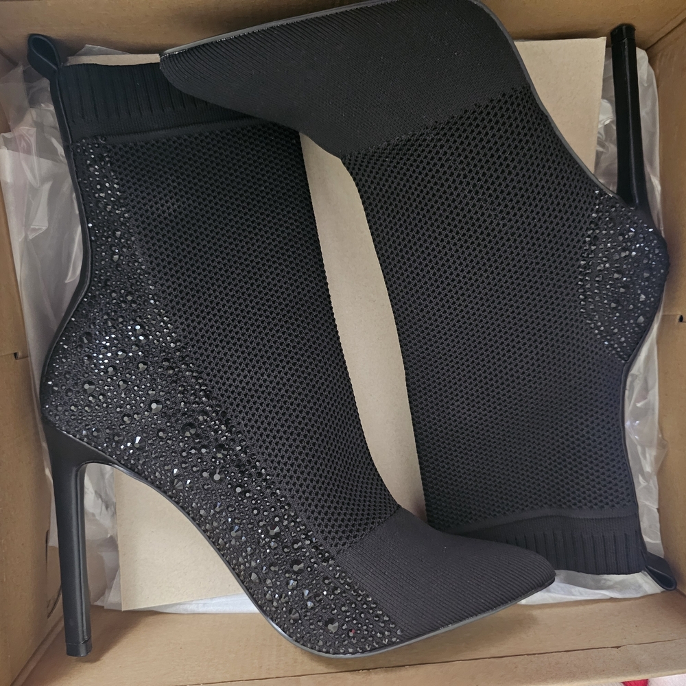 Steve Madden Black Glitter Heels